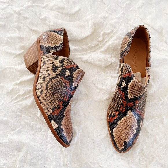 Madewell The Gloria Shoe Boot in Snake Embossed Leather Size 8.5 New - Picture 3 of 11